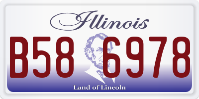 IL license plate B586978