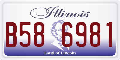 IL license plate B586981