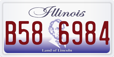 IL license plate B586984