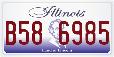 IL license plate B586985