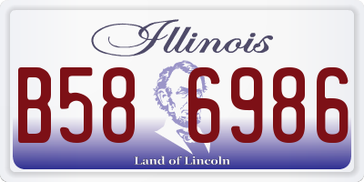 IL license plate B586986