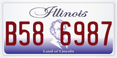 IL license plate B586987