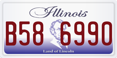 IL license plate B586990
