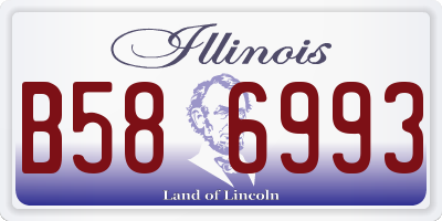 IL license plate B586993