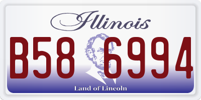 IL license plate B586994