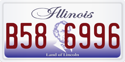 IL license plate B586996