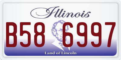 IL license plate B586997