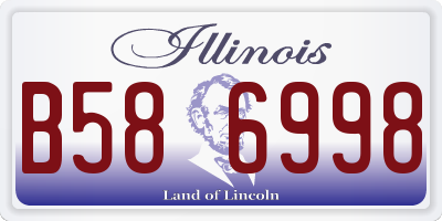 IL license plate B586998