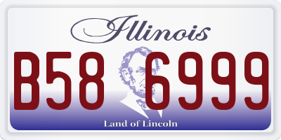 IL license plate B586999