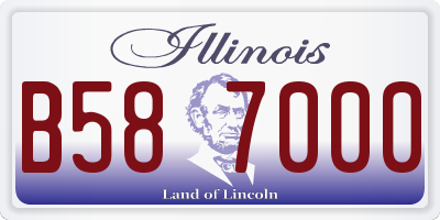 IL license plate B587000