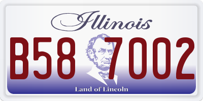 IL license plate B587002
