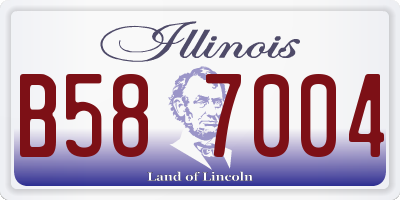 IL license plate B587004