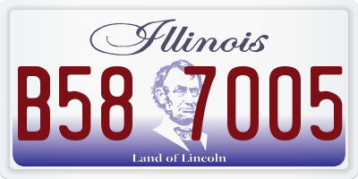 IL license plate B587005