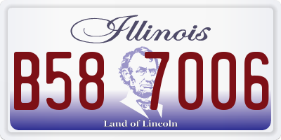 IL license plate B587006