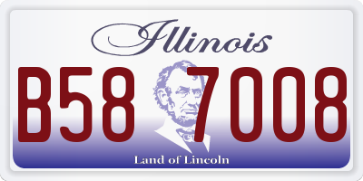 IL license plate B587008