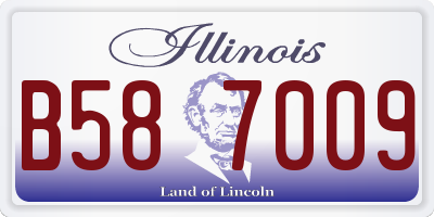 IL license plate B587009