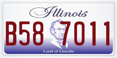 IL license plate B587011
