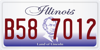 IL license plate B587012