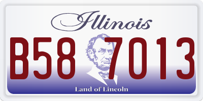 IL license plate B587013