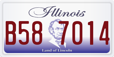 IL license plate B587014