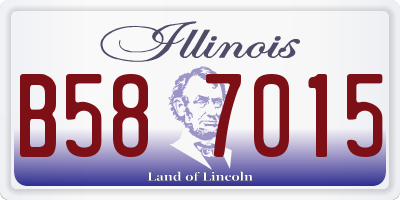 IL license plate B587015