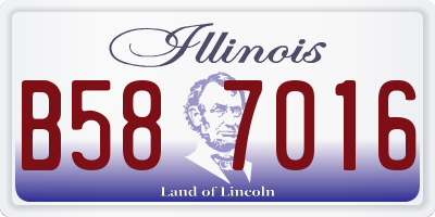 IL license plate B587016