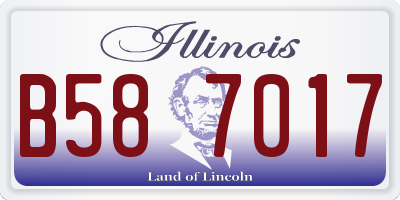 IL license plate B587017
