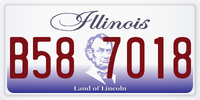 IL license plate B587018