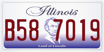 IL license plate B587019
