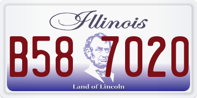 IL license plate B587020