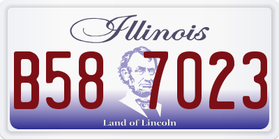 IL license plate B587023