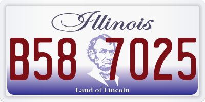 IL license plate B587025