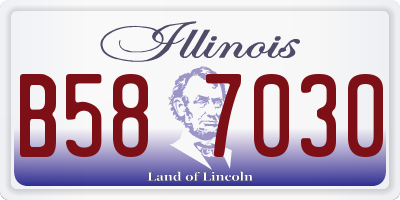 IL license plate B587030