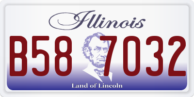 IL license plate B587032
