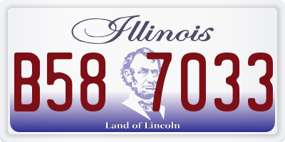 IL license plate B587033