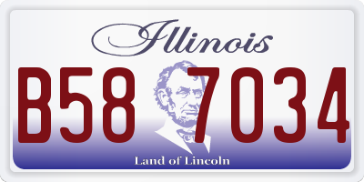 IL license plate B587034