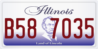 IL license plate B587035