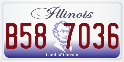 IL license plate B587036