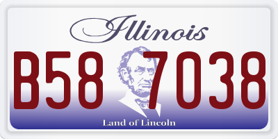 IL license plate B587038