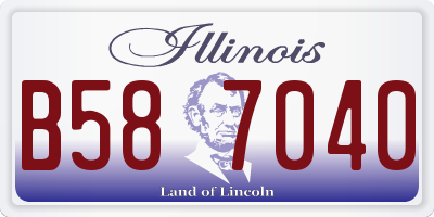 IL license plate B587040