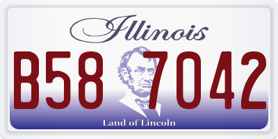 IL license plate B587042