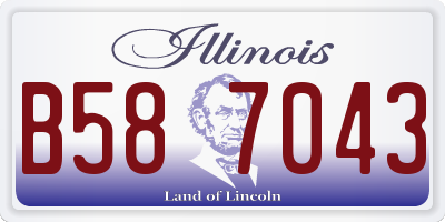 IL license plate B587043