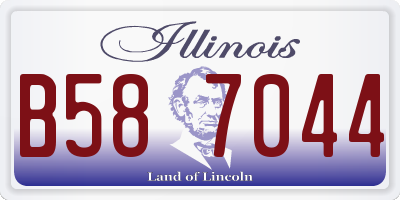 IL license plate B587044