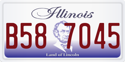 IL license plate B587045