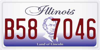 IL license plate B587046