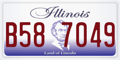 IL license plate B587049