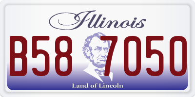 IL license plate B587050