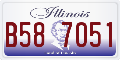 IL license plate B587051