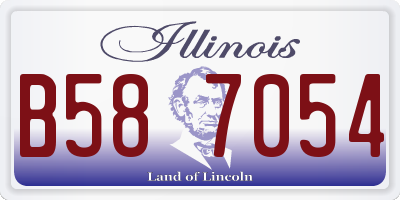 IL license plate B587054