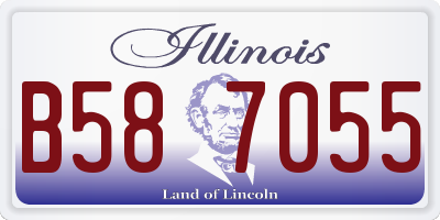 IL license plate B587055